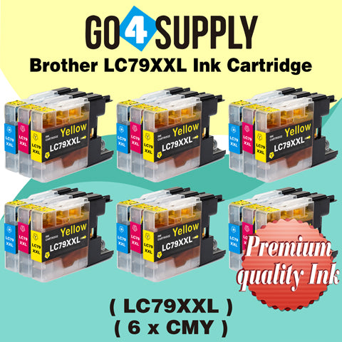 Compatible Combo Set Brother LC79XXL LC-79 XXL Ink Cartridge Used for Brother MFC-J6510DW, MFC-J6710DW, MFC-J6910DW, MFC-J5910CDW, MFC-J6710CDW, MFC-J6910CDW, MFC-J5910DW Printers