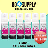 Compatible 502 Magenta Ink Refill Bottles for ET-2750 ET2760 ET-2803 ET-3750 ET-4750 ET-3760 ET-4760 ET-2850 ET-4800 ET-3700 ET-3710 ET-15000 ET-2800 ST-4000 Printer