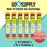 Compatible Dell Standard Capacity Yellow Ink Cartridge (Series 31) for Dell V525w V725w All-in-One Wireless Inkjet Printers