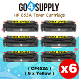 Compatible HP 655A CF452A Yellow Toner Cartridge to use for HP Color LaserJet Enterprise Flow MFP M681f, M681z, M682z; HP Color LaserJet Enterprise M652dn, M652n, M653dh, M653dn, M653x; HP Color LaserJet Enterprise MFP M681dh, M681f Printers