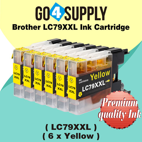 Compatible Brother Yellow LC79XXL LC-79 XXL Ink Cartridge Used for Brother MFC-J6510DW, MFC-J6710DW, MFC-J6910DW, MFC-J5910CDW, MFC-J6710CDW, MFC-J6910CDW, MFC-J5910DW Printers