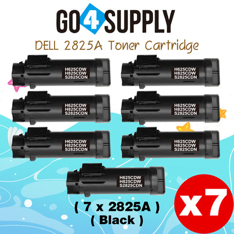 Compatible (3,000 Yield) Dell 2825 593-BBOW N7DWF Black Toner Cartridge Replacement for H825cdw H625cdw S2825cdn Printer