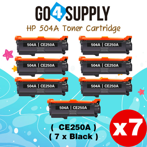 Compatible HP 504A CE250A Black Toner Cartridge to use for HP Color LaserJet CM3530 MFP, CM3530fs MFP, CP3525dn, CP3525n, CP3525x Printer
