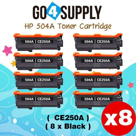 Compatible HP 504A CE250A Black Toner Cartridge to use for HP Color LaserJet CM3530 MFP, CM3530fs MFP, CP3525dn, CP3525n, CP3525x Printer