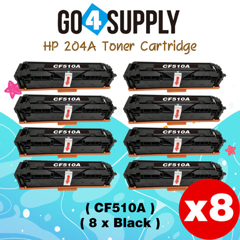 Compatible HP 204A CF510A Black Toner Cartridge to use for HP Color LaserJet Pro M154a, M154nw; HP Color LaserJet Pro MFP M180fw, M180n, M180nw, M181fw Printers