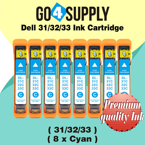 Compatible Dell Standard Capacity Cyan Ink Cartridge (Series 31) for Dell V525w V725w All-in-One Wireless Inkjet Printers