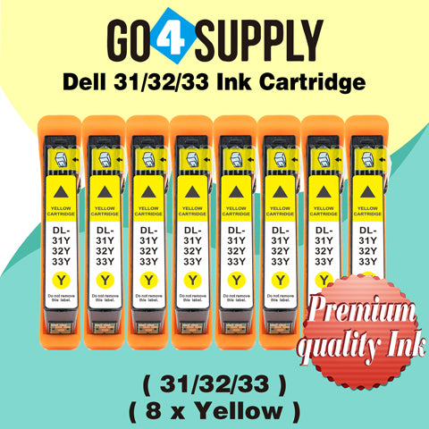 Compatible Dell Standard Capacity Yellow Ink Cartridge (Series 31) for Dell V525w V725w All-in-One Wireless Inkjet Printers