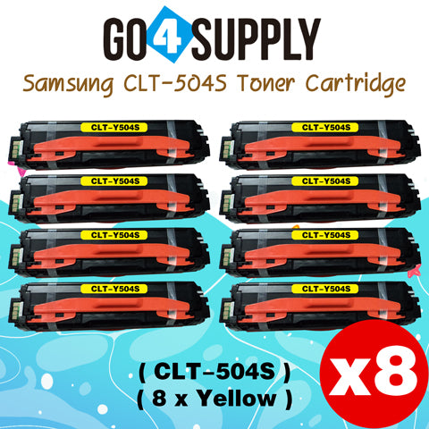 Compatible SAMSUNG CLT504S CLT-504S Toner Cartridge to use for SAMSUNG SL-C1810W SL-C1860FW CLX-4195N CLX-4195FN CLX-4195FW CLP-415N CLP-415NW Printers (Yellow)
