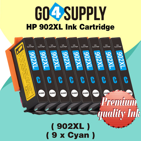 Compatible HP Cyan 902XL 902 XL Ink Cartridge Used for HP OfficeJet 6954 6958 6962, OfficeJet Pro 6968 6975 6978 Printers
