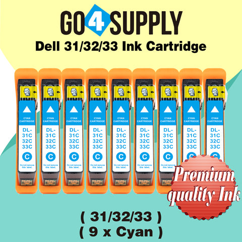 Compatible Dell Standard Capacity Cyan Ink Cartridge (Series 31) for Dell V525w V725w All-in-One Wireless Inkjet Printers