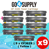 Compatible HP 508X CF362X Yellow Toner Cartridge to use for HP Color LaserJet Enterprise Flow MFP M577c, M577z; HP Color LaserJet Enterprise M552dn, M553dh, M553dn, M553n, M553x; HP Color LaserJet Enterprise MFP M577dn, M577f Printers