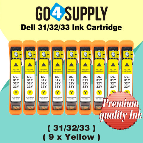 Compatible Dell Standard Capacity Yellow Ink Cartridge (Series 31) for Dell V525w V725w All-in-One Wireless Inkjet Printers