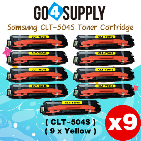 Compatible SAMSUNG CLT504S CLT-504S Toner Cartridge to use for SAMSUNG SL-C1810W SL-C1860FW CLX-4195N CLX-4195FN CLX-4195FW CLP-415N CLP-415NW Printers (Yellow)