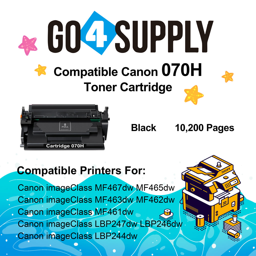 Compatible Canon 070 070H (10200 Yield) Toner Cartridge Used for Canon imageClass MF467dw, MF465dw, MF463dw,MF462dw, MF461dw, LBP247dw, LBP246dw, LBP244dw