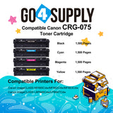 Compatible BCMY SET Canon 075 Toner Cartridge Used for imageCLASS LBP646Cdw / LBP647Cdw / MF662Cdw / MF663Cdw / MF665Cdw