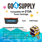 Compatible HP 213A W2131A Cyan Toner Cartridge Used for HP LaserJet Enterprise 5700dn/6700dn/6701dn, Color LaserJet EnterpriseVFP 5800f/5800dn/6800dn, Color LaserJet Enterprise Flow MFP5800zf/6800zf/6800zfsw/6800zfw Printers