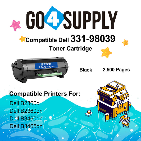 Compatible Dell 331-9803 RGCN6 2360DN Toner Cartridge Used for Dell B2360d, B2360dn, B3460dn, B3465dn, B3465dnf Printers