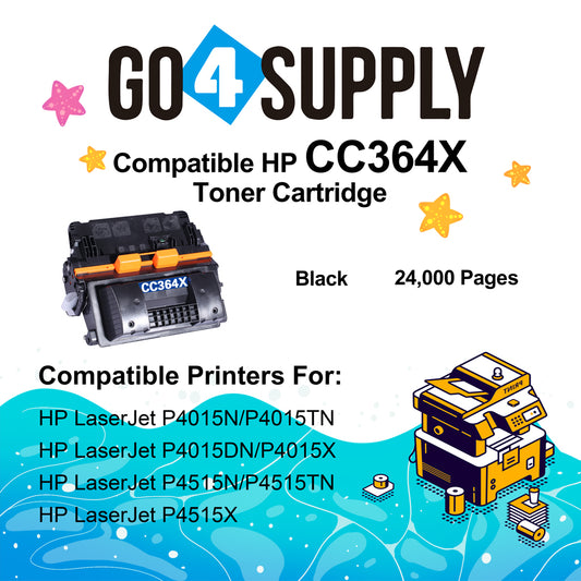 Compatible HP 64X CC364X 364X 64A CC364A Toner Cartridge use for HP LaserJet P4015dn, P4015n, P4015tn, P4015x, P4515n, P4515tn, P4515x Printers