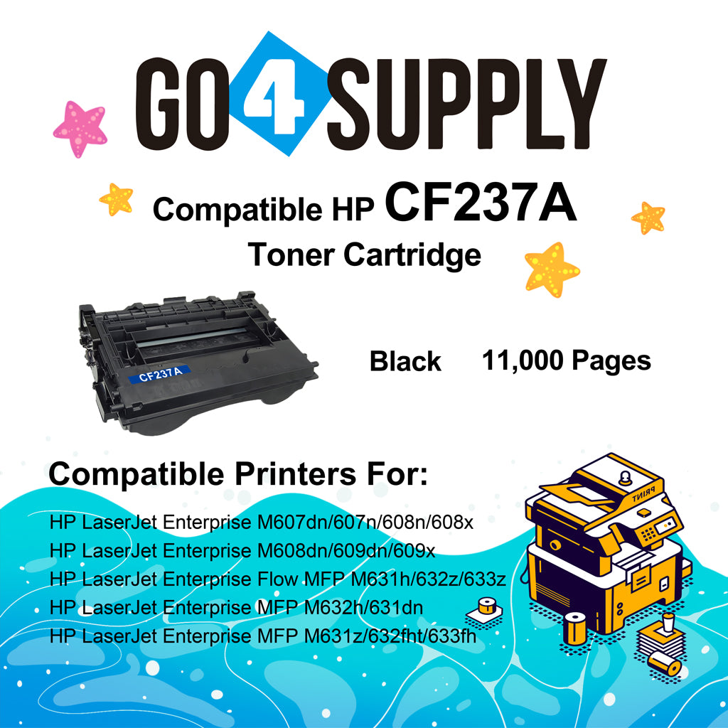 Compatible HP 37A 237A CF237A Toner Cartridge use for HP LaserJet Enterprise M607, M608, M609 Series, HP LaserJet Enterprise MFP M631, M632, M633 Series Printers