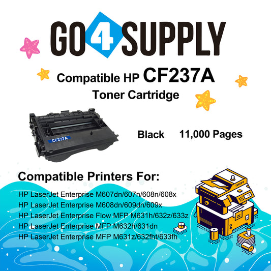 Compatible HP 37A 237A CF237A Toner Cartridge use for HP LaserJet Enterprise M607, M608, M609 Series, HP LaserJet Enterprise MFP M631, M632, M633 Series Printers