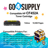 Compatible HP 655A CF452A Yellow Toner Cartridge to use for HP Color LaserJet Enterprise Flow MFP M681f, M681z, M682z; HP Color LaserJet Enterprise M652dn, M652n, M653dh, M653dn, M653x; HP Color LaserJet Enterprise MFP M681dh, M681f Printers