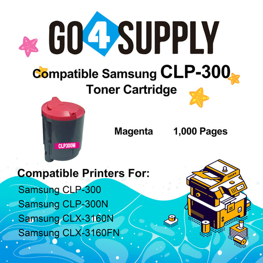 Compatible SAMSUNG CLP-300 CLP-M300A Magenta Toner Cartridge to use for SAMSUNG CLP-300 CLP-300N CLX-2160 CLX-2160N CLX-3160 CLX-3160FN Printers