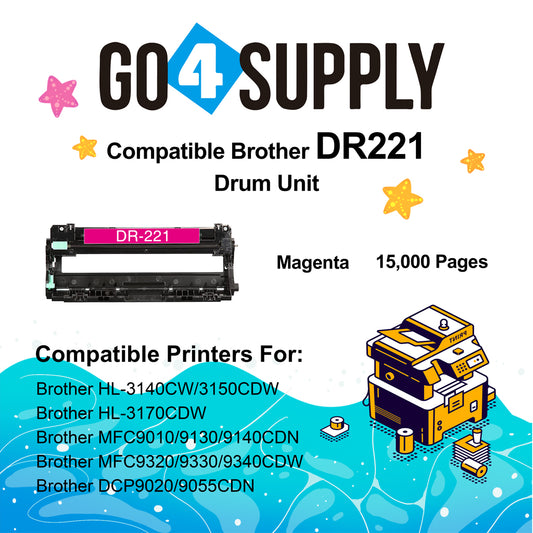 Compatible Brother DR221 DR-221 DR221CL Magenta Drum Unit Used for Brother HL-3140cw, HL-3170cdw, HL-3180CDW, MFC-9130cw, MFC-9330cdw, MFC-9340cdw, DCP-9020CDN Printer
