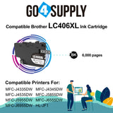 Compatible Brother LC406XL LC-406XL Black Ink Cartridge Replacement for MFC-J4335DW MFC-J4345DW MFC-J4535DW MFC-J5855DW MFC-J5955DW MFC-J6555DW MFC-J6955DW HL-JF1 Printer