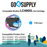 Compatible Brother LC406XL LC-406XL Cyan Ink Cartridge Replacement for MFC-J4335DW MFC-J4345DW MFC-J4535DW MFC-J5855DW MFC-J5955DW MFC-J6555DW MFC-J6955DW HL-JF1 Printer