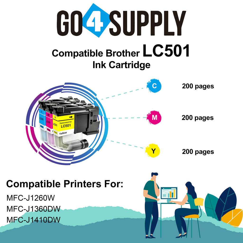 Brother LC501 Compatible Ink Cartridge - 1xCMY-LC501 | MFC-J1260DW, MFC-J1360DW, MFC-J1410DW, DCP-J100, DCP-J105, MFC-J200