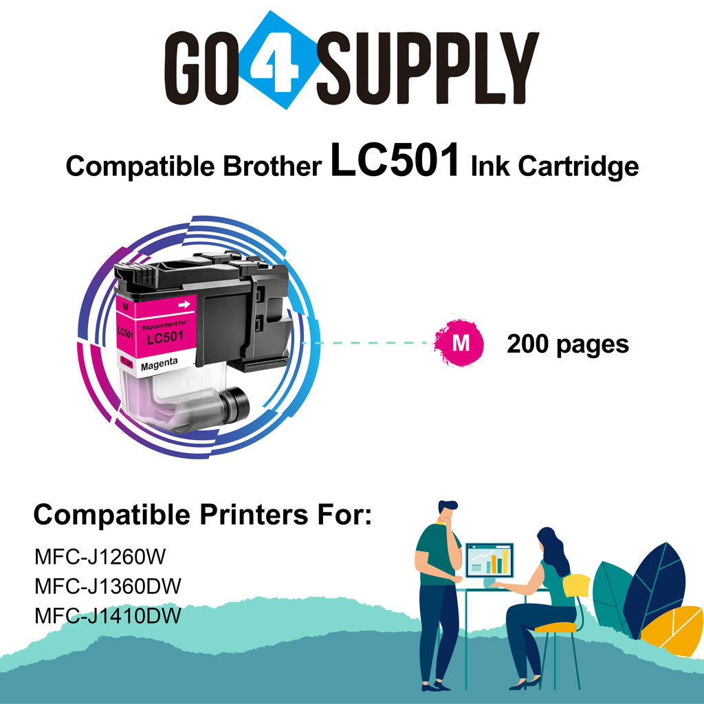 Brother LC501 Compatible Ink Cartridge - 1xM-LC501 | MFC-J1260DW, MFC-J1360DW, MFC-J1410DW, DCP-J100, DCP-J105, MFC-J200