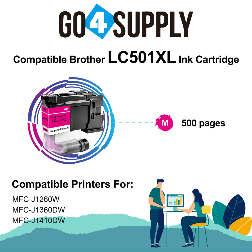 Brother LC501XL Compatible Ink Cartridge - 1xM-LC501XL | MFC-J1260DW, MFC-J1360DW, MFC-J1410DW, DCP-J100, DCP-J105, MFC-J200