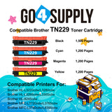 Compatible Combo Set Brother TN-229 TN229 Toner Cartridge Used in Brother HL-L3220cdw L3280cdw L3295cdw L3300cdw 8245cdw MFC-L3720cdw L3765cdw L3780cdw L8395cdw Printers