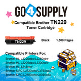 Compatible Brother TN-229 TN229 Black Toner Cartridge Used for Brother HL-L3220cdw L3280cdw L3295cdw L3300cdw 8245cdw MFC-L3720cdw L3765cdw L3780cdw L8395cdw Printers