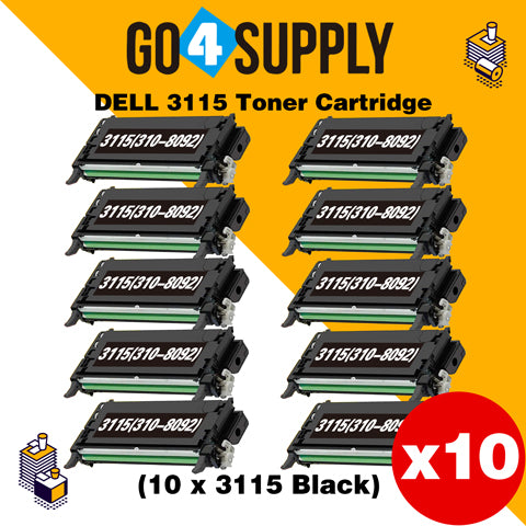 Compatible Black Dell 3115 Toner Cartridge Replacement for 310-8092 Used for Dell 3110cn, 3115cn, 3110, 3115 Print