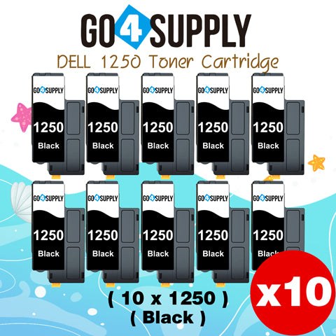 Compatible Black Dell 1250/810WH Toner Cartridge Replacement for Dell 331-0778 Used for 1250c 1350cnw 1355cn 1355cnw C1760nw C1765nf Printer