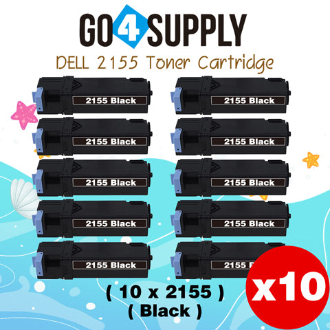 Compatible Dell 2155 Black Toner Cartridge Replacement for 2150cn 2150cdn 2155cn 2155cdn Printer