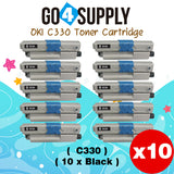 Compatible Oki Type C17 C330 Toner Cartridge to use for C330DN C530DN MC361 MC362W MC561 MC562W MFP MC352DN Printers (Black)