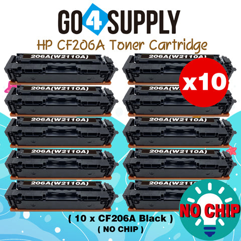 Compatible HP Black (NO CHIP) CF206A W2110A 206A Toner Cartridge Replacement for HP Color LaserJet Pro MFP M283fdw/M283fdn; M255dw/M255nw
