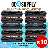 Compatible HP Black (WITH CHIP) CF206A W2110A 206A Toner Cartridge Replacement for HP Color LaserJet Pro MFP M283fdw/M283fdn; M255dw/M255nw