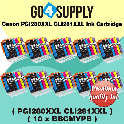 Compatible Included Photo Blue Set Canon PGI280 PGI280XXL PGI-280XXL CLI281 CLI281XXL CLI-281XXL Ink Cartridge PGI280XL PGI-280XL CLI281XL CLI-281XL Used for PIXMA TS8120/TS8220/TS8320/TS9120 Printers
