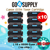 Compatible CANON (High-Yield Page) Cyan CRG055H (NO CHIP) CRG-055H Toner Cartridge Used for Canon i-SENSYS MF741Cdw; i-SENSYS MF745Cdw;  i-SENSYS MG743Cx