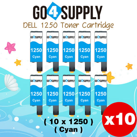 Compatible Cyan Dell 1250/C5GC3 Toner Cartridge Replacement for Dell 331-0777 Used for 1250c 1350cnw 1355cn 1355cnw C1760nw C1765nf Printer