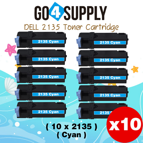Compatible Dell 2135 330-1390 Cyan Toner Cartridge Replacement for 2135 2130 Printer