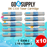 Compatible Oki Type C17 C330 (Cyan) Toner Cartridge to use for C330DN C530DN MC361 MC362W MC561 MC562W MFP MC352DN Printers