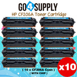 Compatible HP Cyan (WITH CHIP) CF206A W2111A 206A Toner Cartridge Replacement for HP Color LaserJet Pro MFP M283fdw/M283fdn; M255dw/M255nw