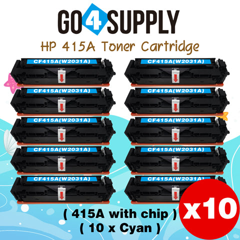 Compatible HP Cyan W2031A CF415A (WITH CHIP) Toner Cartridge Used for Color LaserJet Pro M454dn/M454dw; MFP M479dw/M479fdn/M479fdw/M454nw; Enterprise M455dn/MFP M480f; Color LaserJet Managed E45028