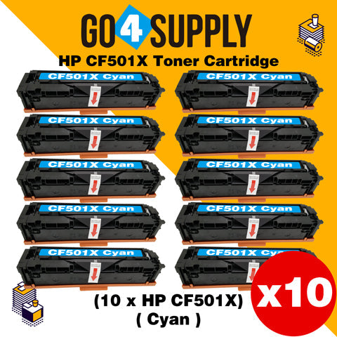 Compatible Cyan HP 501x CF500x 202x Toner Cartridge Used for HP Color LaserJet Pro M254/M254dw/254nw; MFP M281cdw/281fdn/281fdw/280/280nw Printer