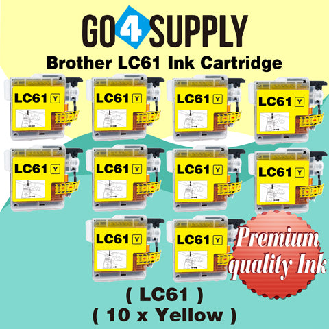 Compatible Yellow Brother 61xl LC61 LC61XL Ink Cartridge Used for DCP-145C/163C/165C/185C/195C/197C/365CN/375CW/385C/395CN/585CW/6690CN/6690CW; DCP-J125/J140W/J315W/J515W/J715W Printer