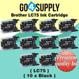 Compatible Black Brother 75xl LC75 LC75XL Ink Cartridge Used for MFC-J432W/J430W/J6910DW/J6710DW/J5910DW/J6510DW/J435W/J835DW/J280W/J425W; DCP-J525N/J540N/J740N/J925N/J525W/J725DW/J925DW/J940N-B/J940N-W Printer